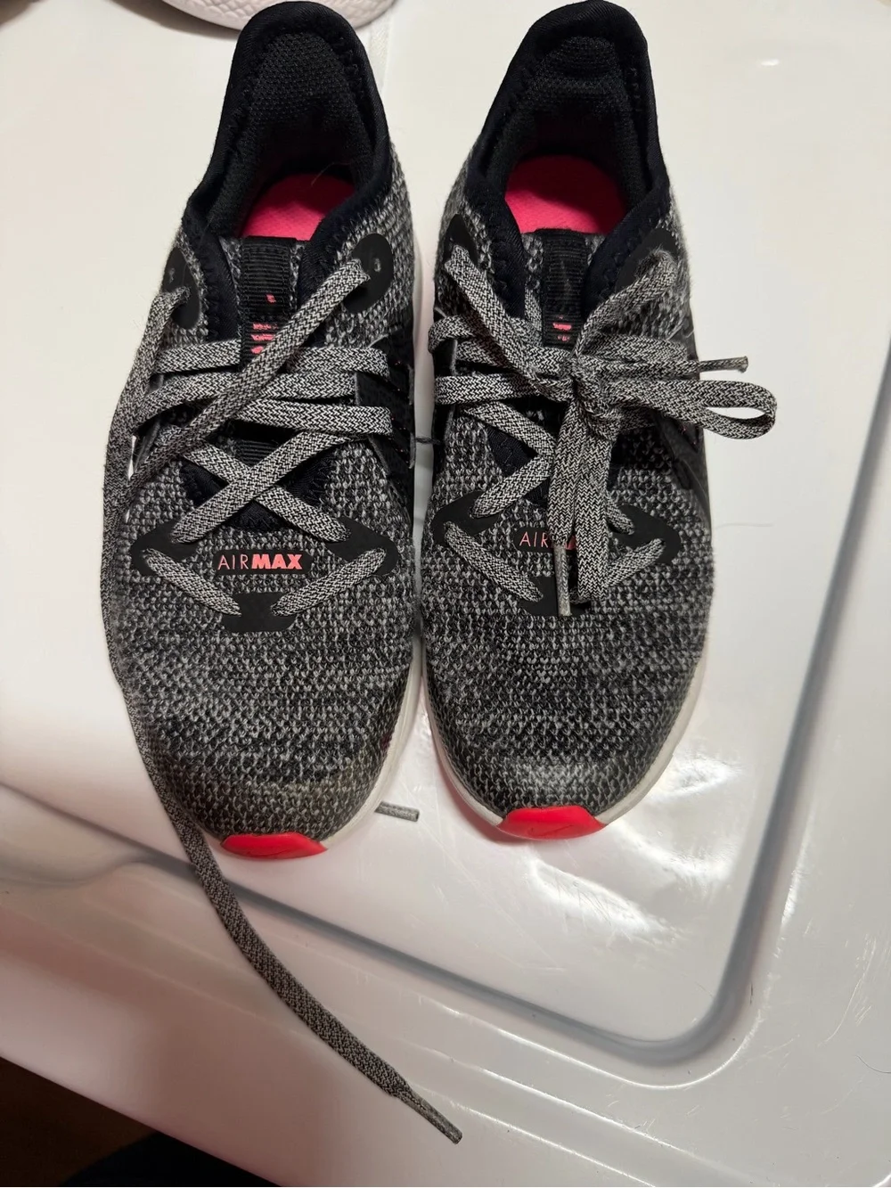 Nike Air Max kids Running Shoes - Black with Pink Accents